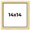 Square Simple Gold Picture Frame - UV Acrylic, Foam Board Backing, Hanging Hardware